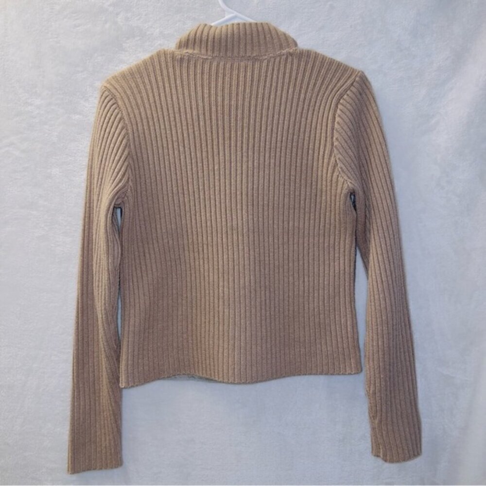 Sundance Long Sleeve Knit Embellished Quilted Full Zip Jacket size 2 - Picture 6 of 6